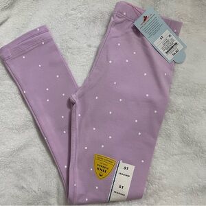 Cat & Jack Purple Polka Dot Leggings NWT